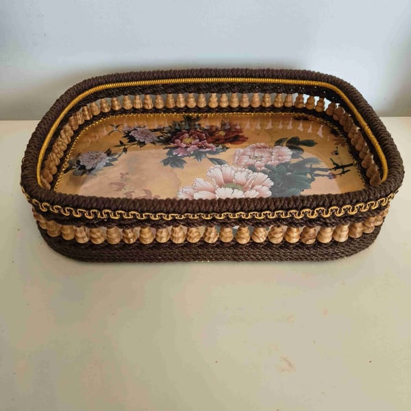 handmade hemp rope woven basket