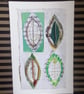 Four Wire Leaves. Copper Gold Silver with Green Tones & White Artwork. - Image 9