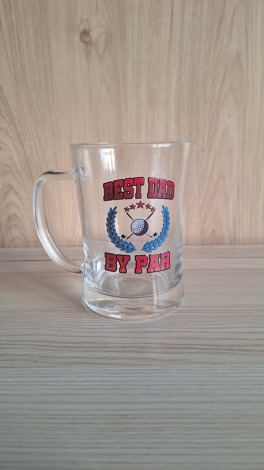 Father's Day Beer Glass Tankard Best Dad By Par Golf Christmas Birthday Gift