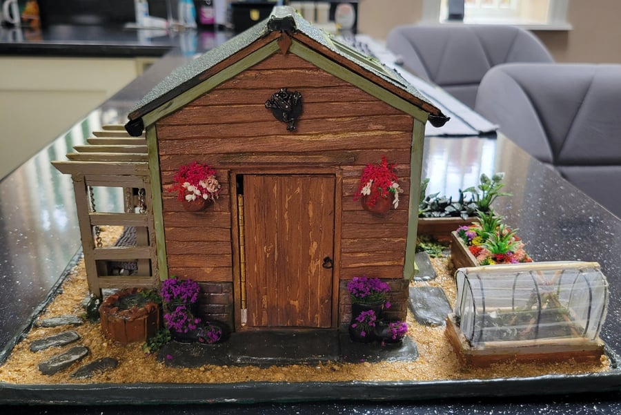 Handmade Model Garden Shed,Greenhouse 