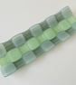 Fused glass channel dish, bubble effect