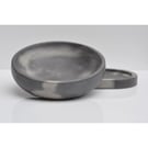 Small Concrete Bowl: Handmade Grey Cement Key & Jewelry Dish