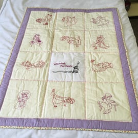 Wallhanging for Sewing Room, Lap Quilt,  Knee Warmer when at Sewing Machine.