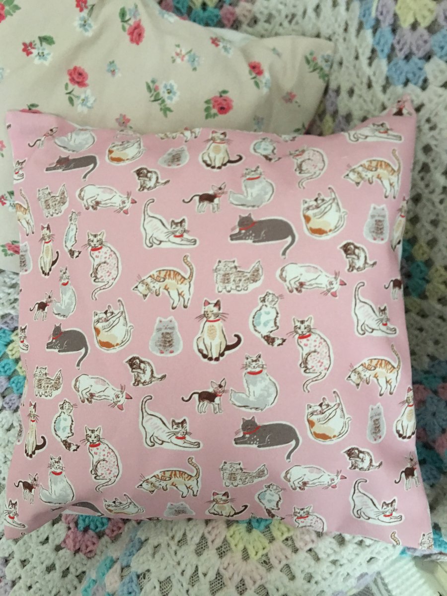 Cath Kidston squiggle cats fabric cushion cover 