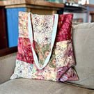 Antique Gold Batik Fabric Tote Bag Sewing Kit
