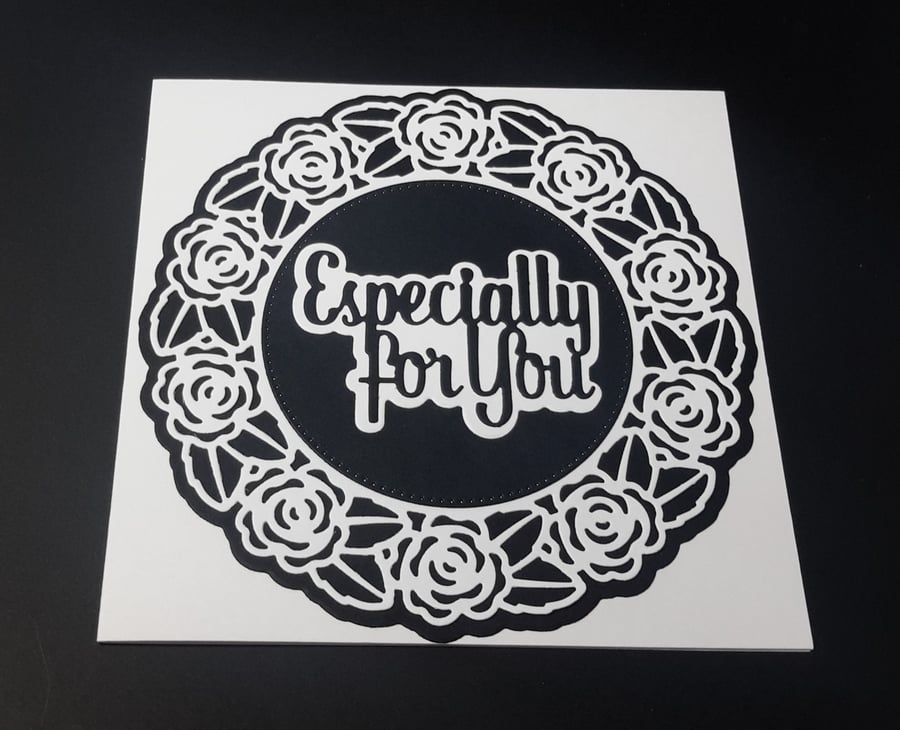 Especially For You Greeting Card - White and Black