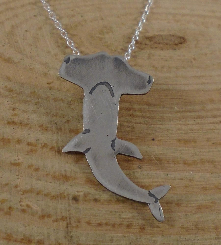 Sterling Silver Hammerhead Shark Necklace
