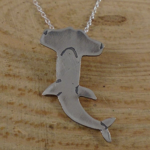 Sterling Silver Hammerhead Shark Necklace