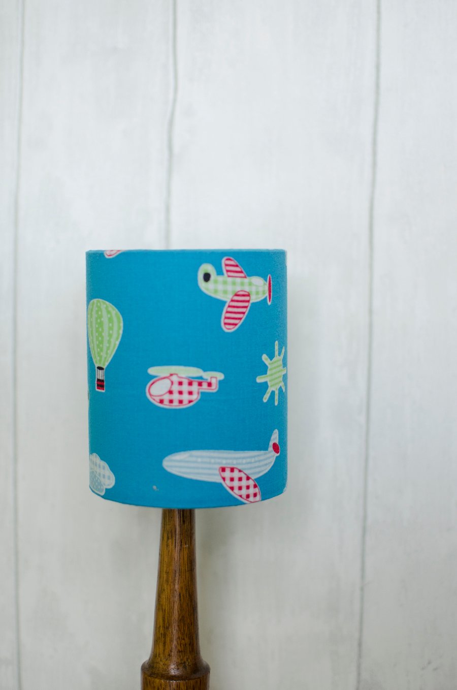 20cm Blue Aeroplane Lampshade, Planes lamp, Boys nursery, Blue lampshade