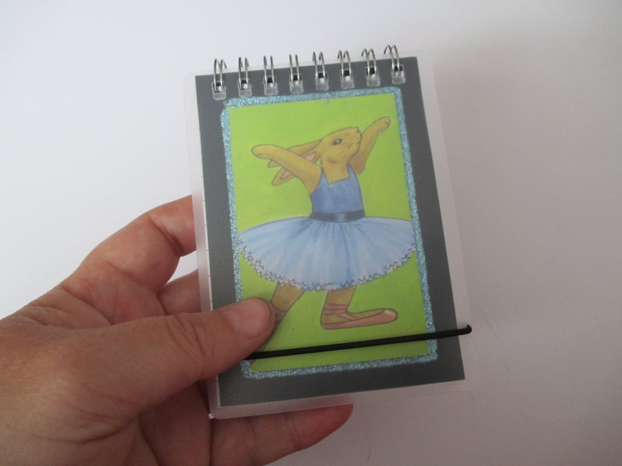 Ballet Dancing Bunny Rabbit Mini Notebook Bluebell Ballerina BunBun