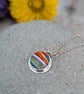 Sterling Silver Silver Colourful Small Round Surfite Necklace - JBJ2061