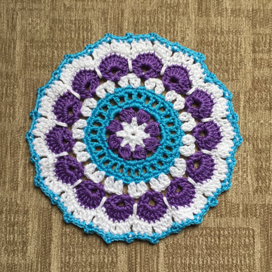 Crochet Mandala Table Mat Doily