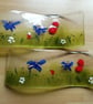 Fused Glass Wildflower Meadow: Freestanding Country Garden Art