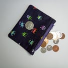 Space invaders change Purse, coin purse, zipper pouch, gift for gamers