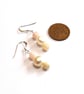 Pearl Earrings with Morganite Stone, Dangle, Pastel Colours with Sterling Silver - Image 8