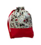 two at a time knitting bag with dog breeds,sock sack, drawstring divided pouch,  - Image 2