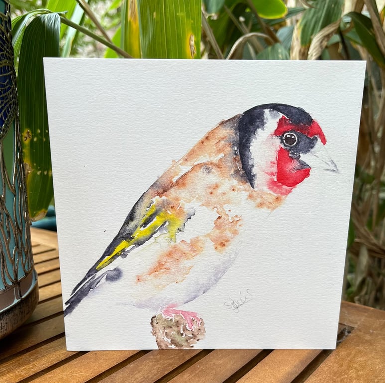 Gold Finch Greetings Card