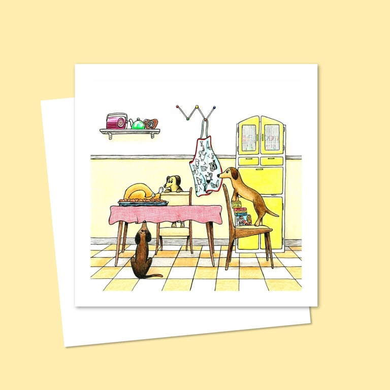 Dachshund Greeting Card: Hand Drawn Pencil Art for a Dog Lover's Birthday (230)