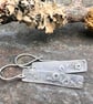 Silver Textured Dangle Earrings  - Image 2