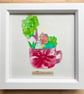 Framed paper cut illustration - House in a teacup.  - Image 1