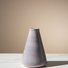 Hand-Thrown Lilac Bud Vase with Golden Speckle Glaze