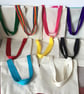 Colourful handles calico bags
