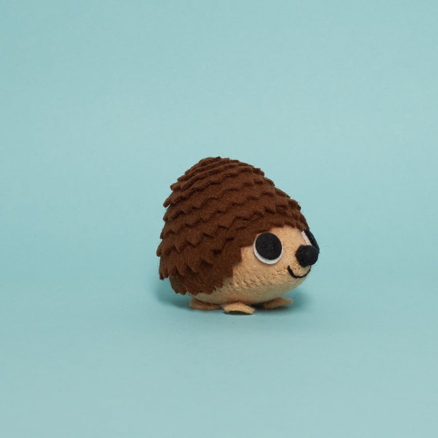 Cute felt hedgehog ornament
