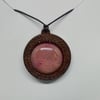 Pearlescent Wooden pendant 