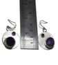 Rose Cut Amethyst and Garnet Sterling Silver Disc Earrings.   - Image 5
