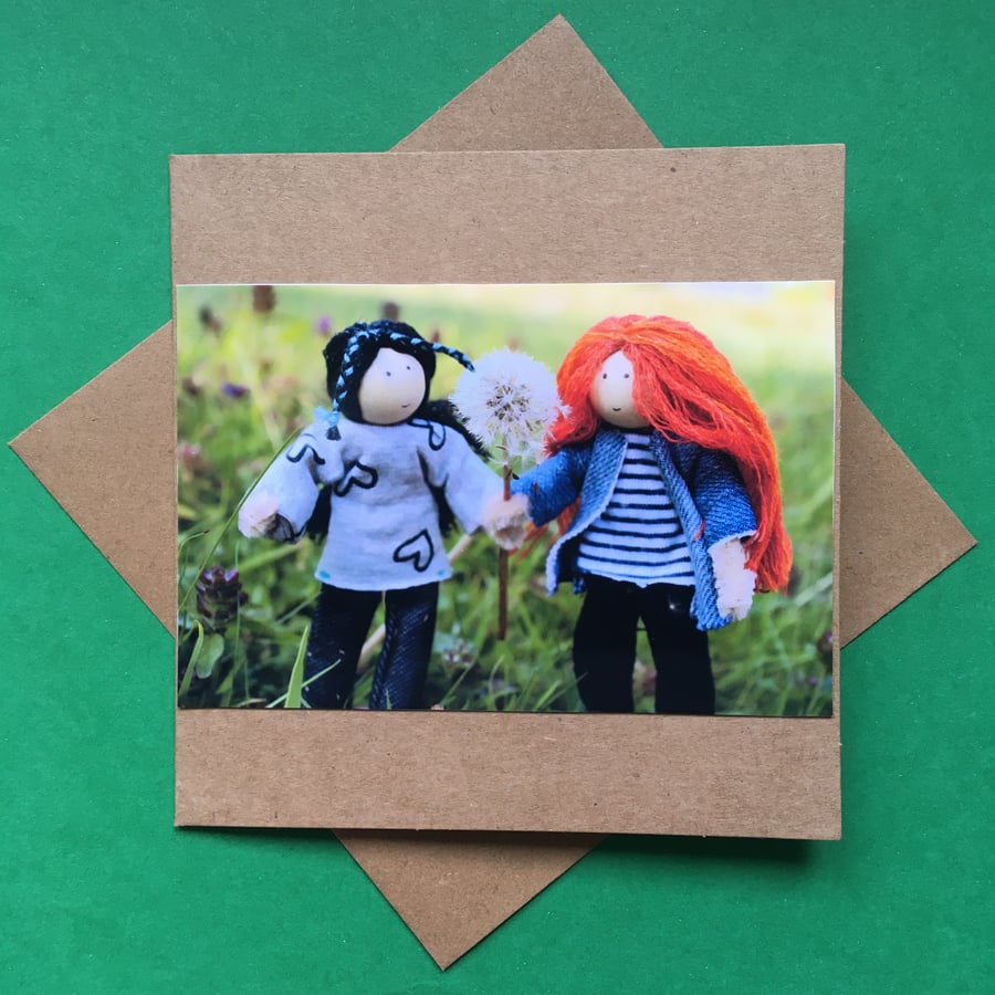 Dandelion Wishes Photography Card, Nature Greeting Card