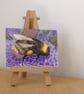 Seconds Sunday - ACEO bee painting - Image 1