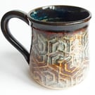 Mug Brown Glazed  - Hand Thrown Stoneware Ceramic Mug 