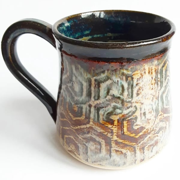 Mug Brown Glazed  - Hand Thrown Stoneware Ceramic Mug 