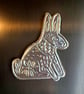Embossed rabbit fridge magnet handmade  - Image 1