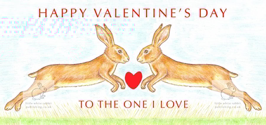  Hare Nose to Nose - Valentine Card