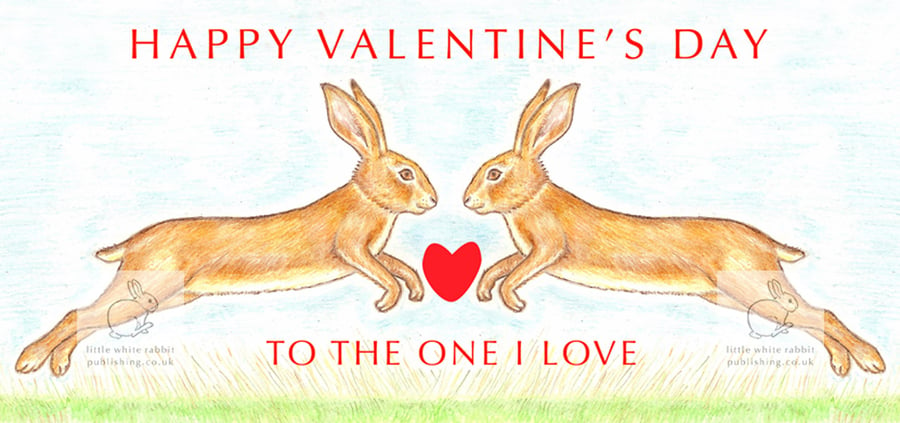  Hare Nose to Nose - Valentine Card