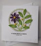 If Mums were flowers I'd pick you - Purple Quilled Flower Card 