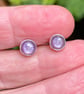      Ruby stud earrings sterling silver  - Image 2