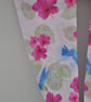 Handprinted chiffon scarf Hummingbird & Hibiscus - Image 2