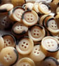 Italian Polyester Horn buttons in 3 colours, 2 sizes 18mm 23mm - Image 2