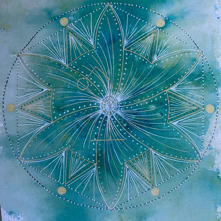 Mandala Archangel Raphael Sigil Print A4 