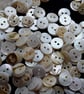 10mm 3 8" 16L Real Segay Pearl Natural x 12 Buttons 