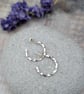 Sterling Silver Twisted Hoop Earrings - JBJ1081 - Image 3