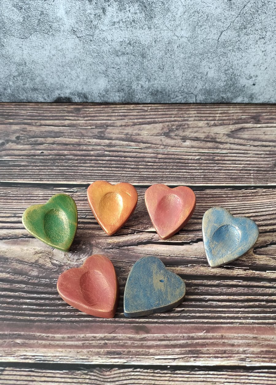 Pocket Hearts, Worry Stones, Thumb Stones, Clay Hearts
