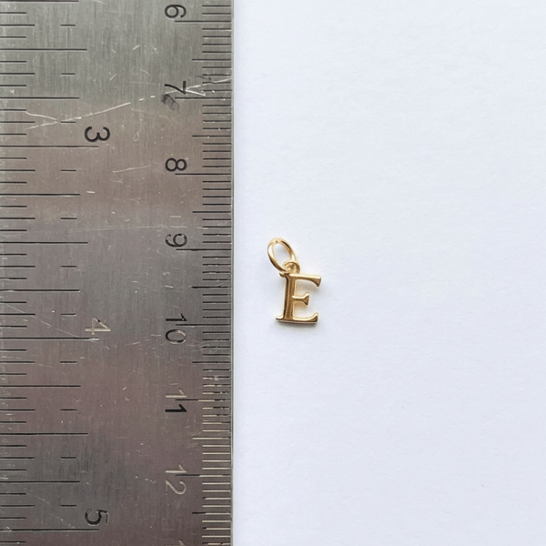 14ct gold plated E letter charm pendant