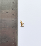 14ct gold plated E letter charm pendant