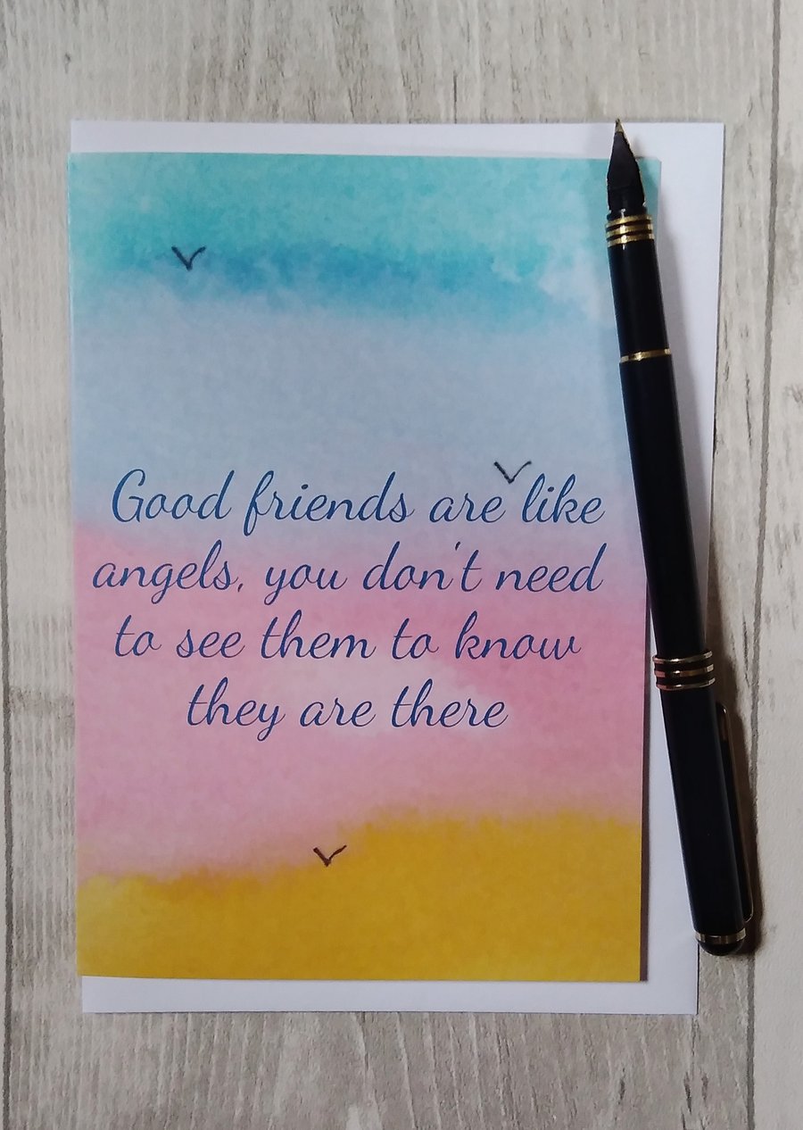 Good friends card. Thinking of you card. Friends card. (Printed)