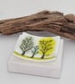 Small Handmade Tree Design Fused Glass Trinket Dish - Image 3