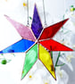 Stained Glass Rainbow Chakra Star Suncatcher - Image 9