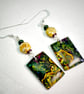 By the Lily Pond Euphorbia Botanical Print Earrings